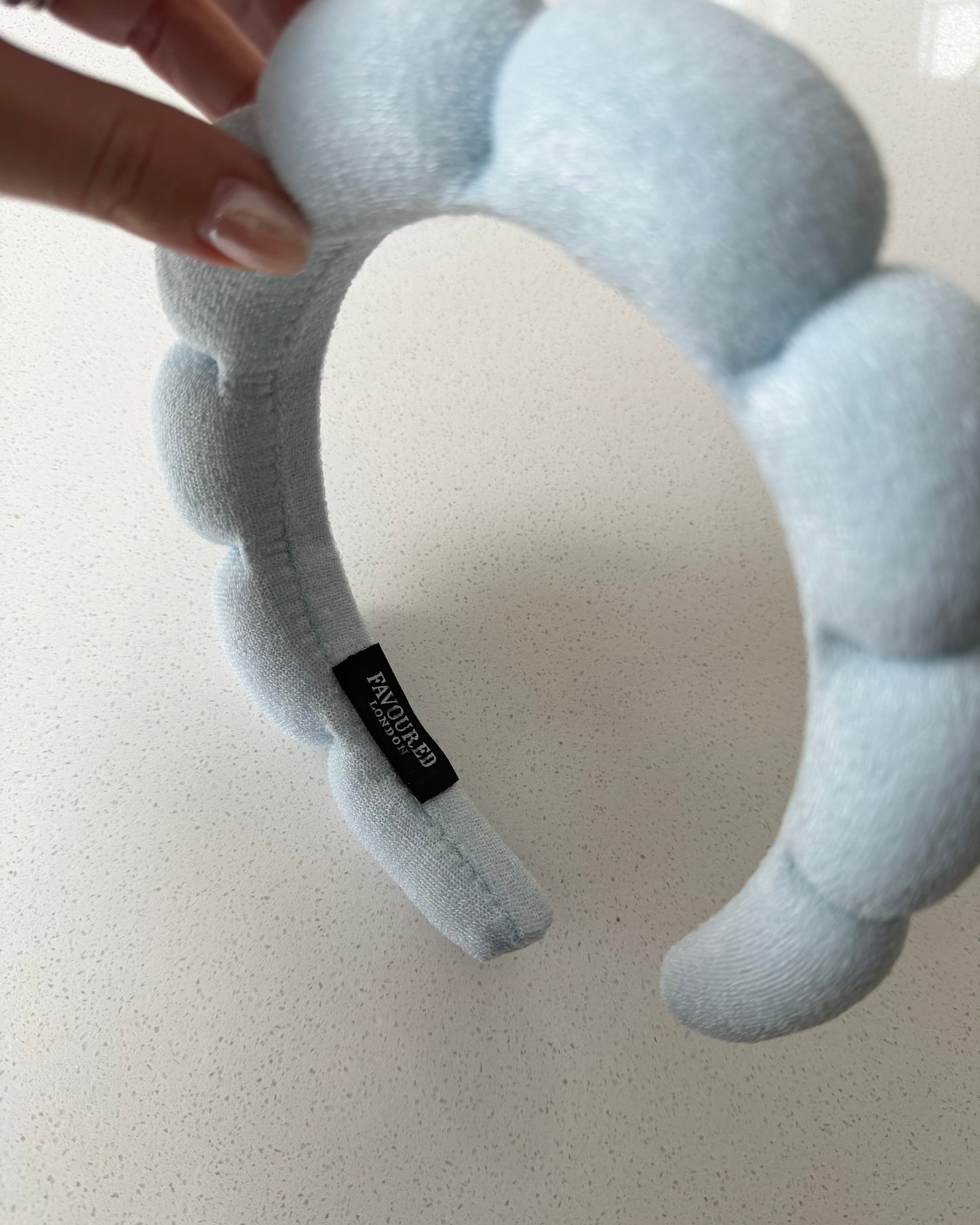 Something Blue Padded Towelling Headband