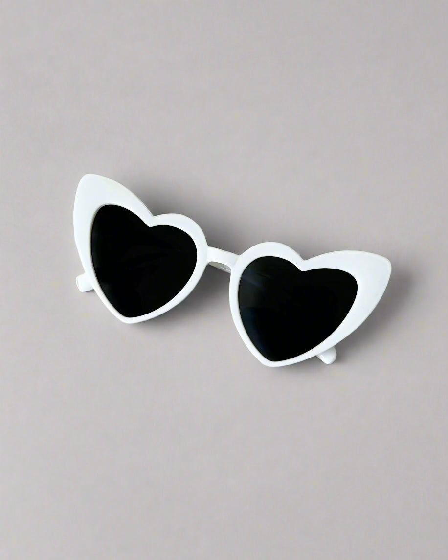 White Heart Bridal Sunglasses | Hen Party Wedding Accessories