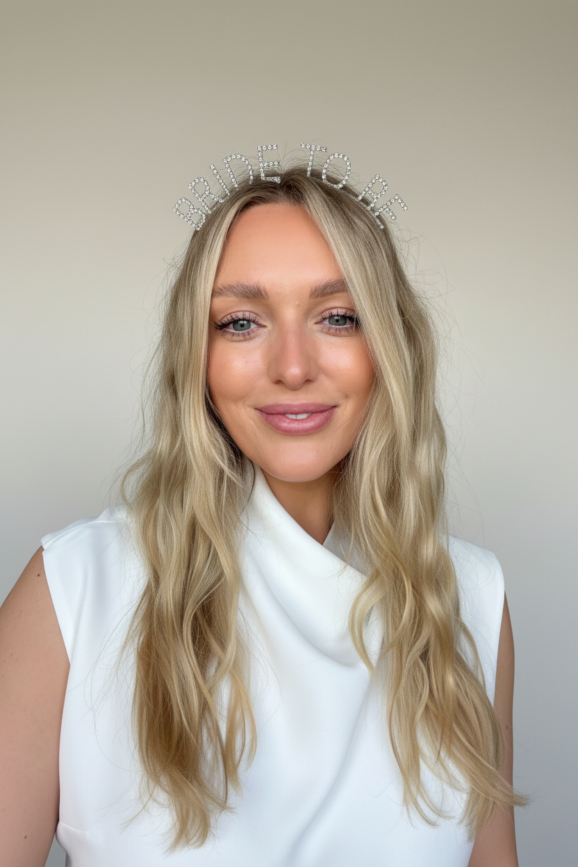 Bride To Be Rhinestone Silver Headband | Hair Accessory | Bridal