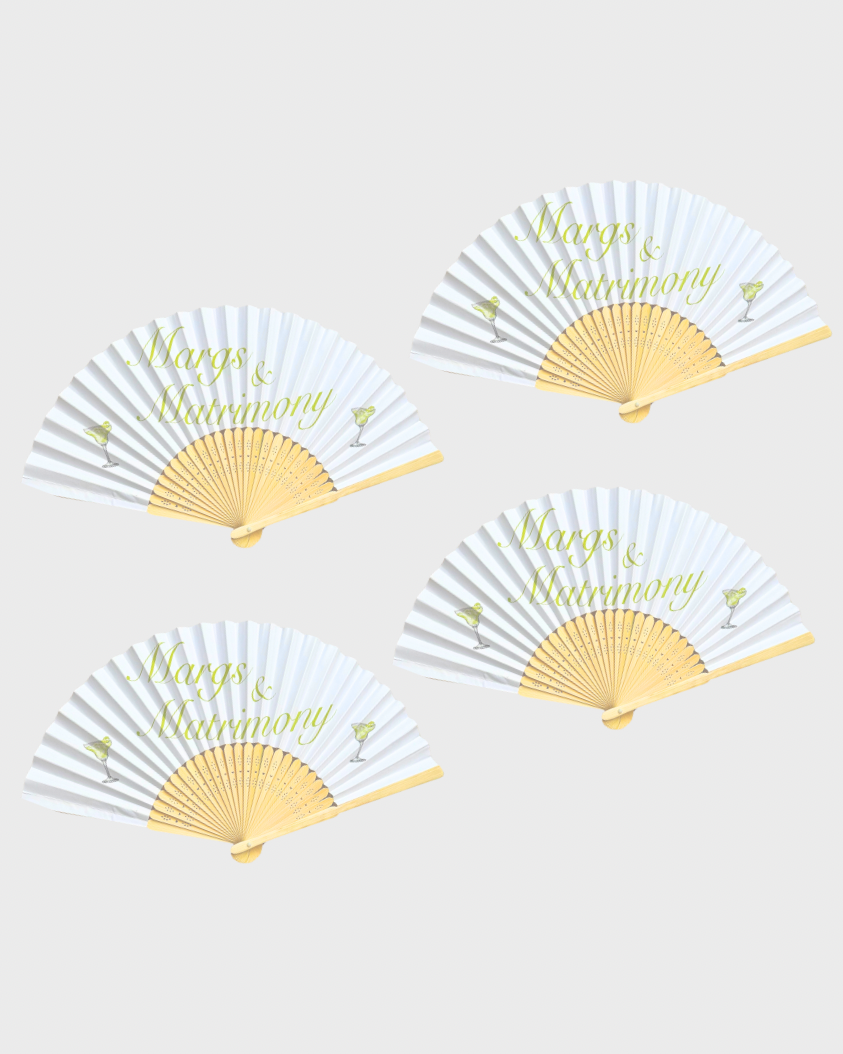 Margs & Matrimony Paper Fans (Pack of 4)