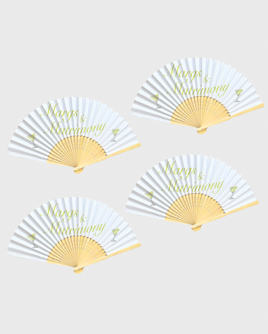 Margs & Matrimony Paper Hand Fans (Pack of 4)