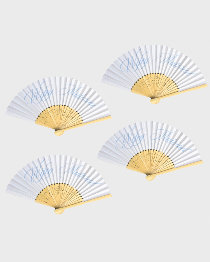 Wifey Material Paper Fans (Pack of 4)