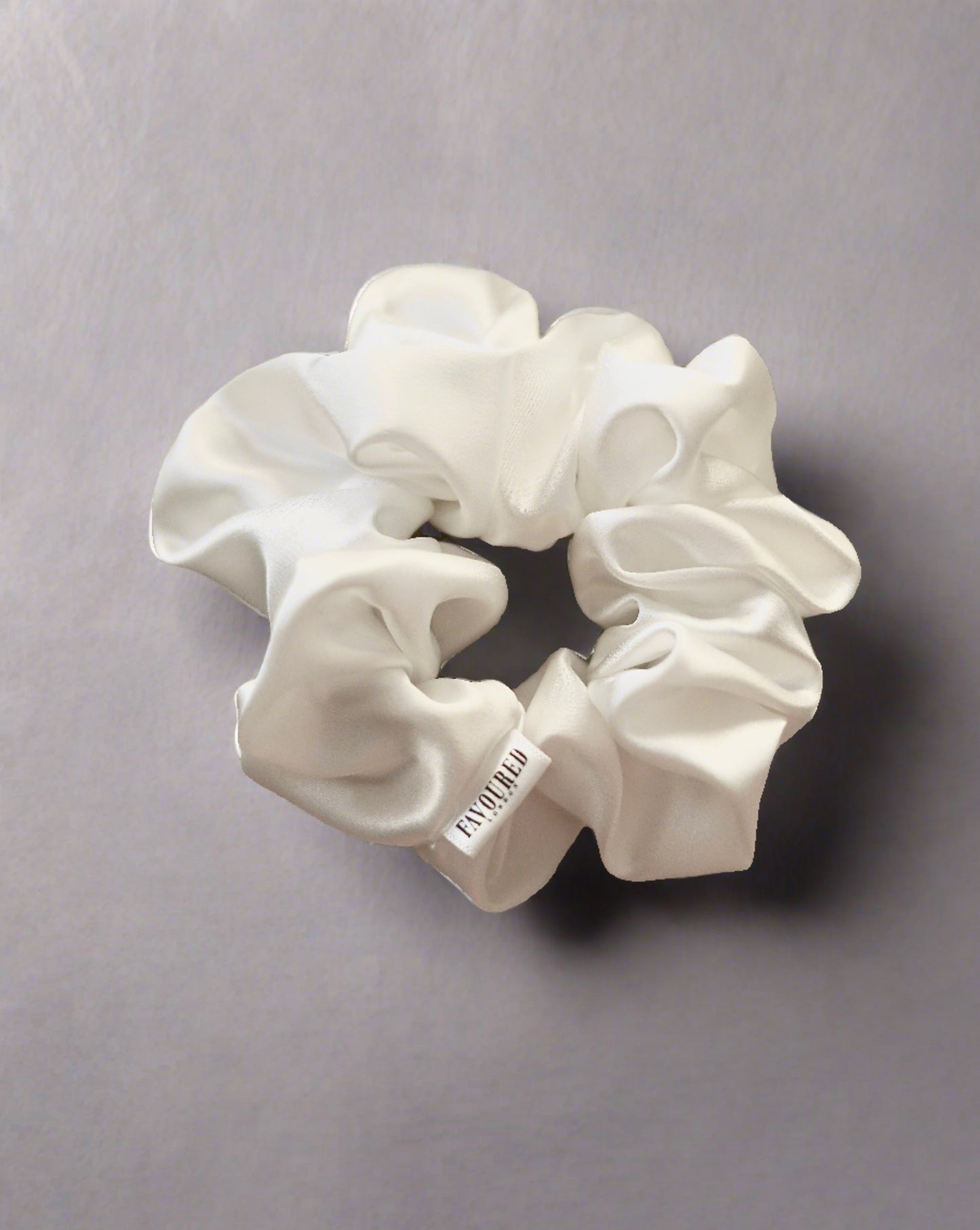 White Silk Hair Scrunchie | Hair Accessory | Bride