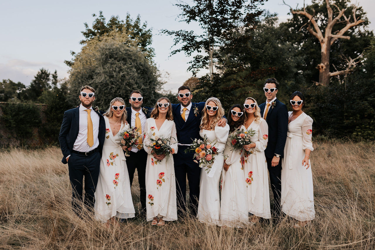 White Heart Bridal Sunglasses | Hen Party Wedding Accessories