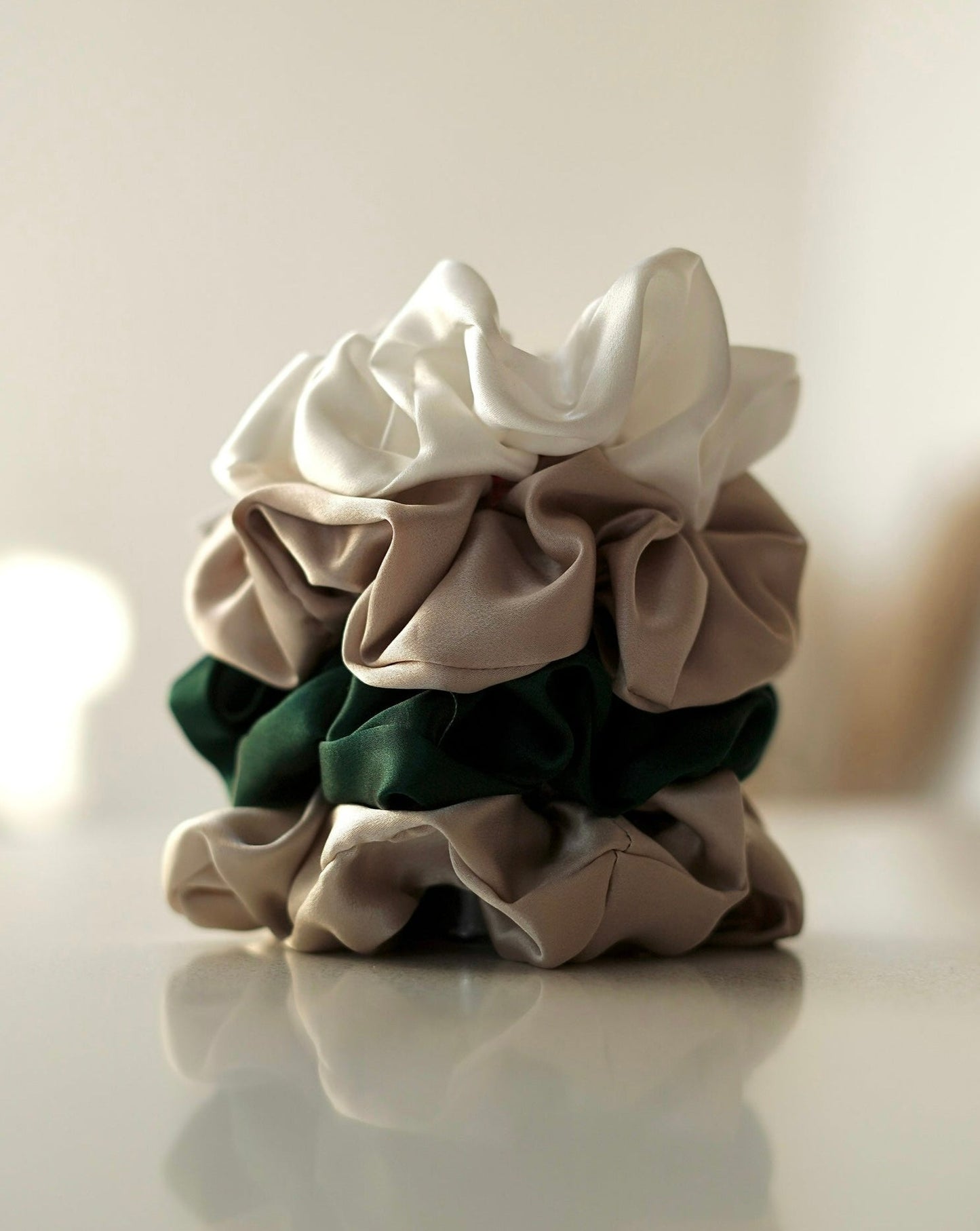 Champagne Silk Scrunchie | Hair Accessory | Bridesmaid