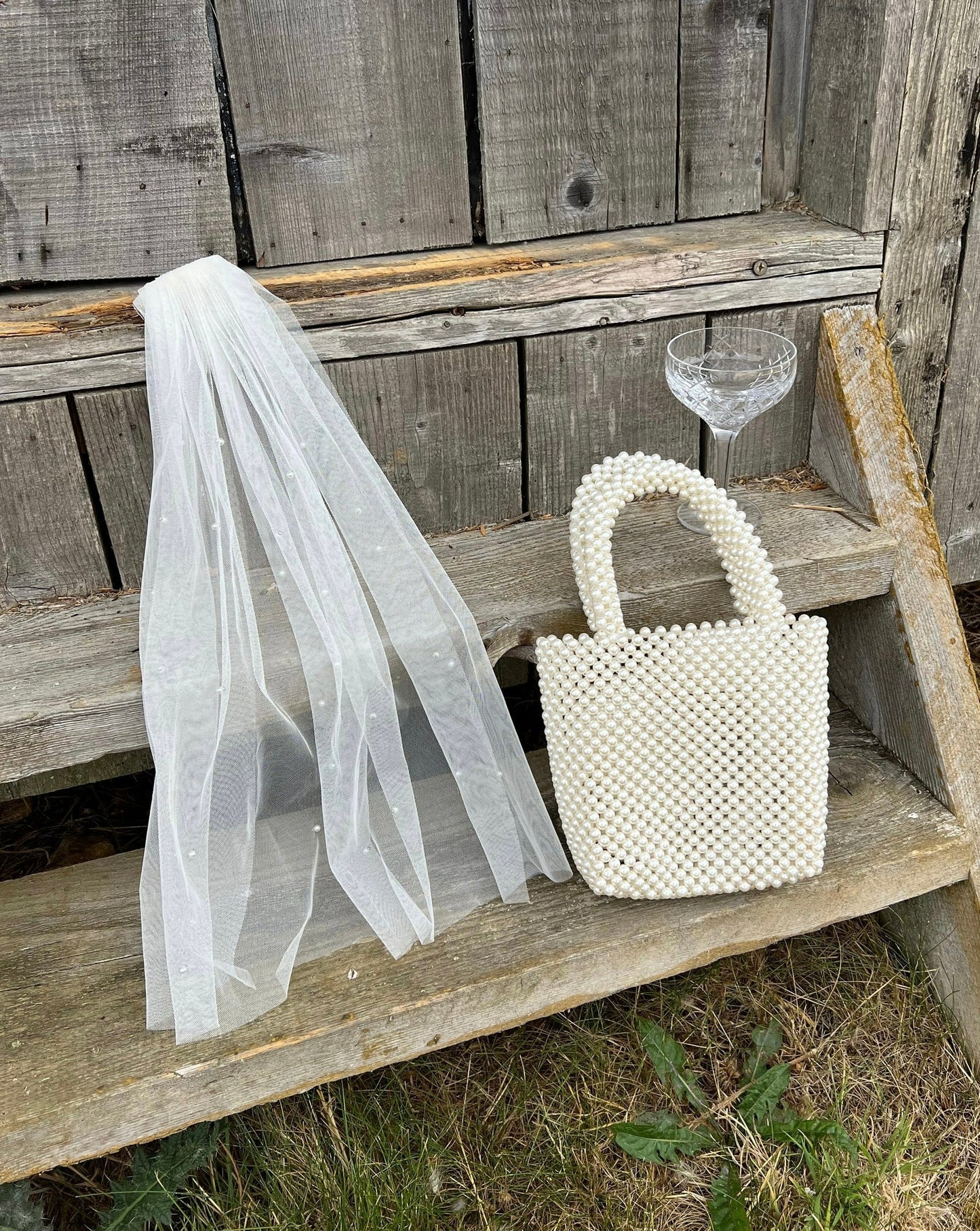 Bridal Pearl Beaded Handbag | Occasion Accessory