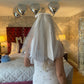 Personalised Bow Veil with Crystal Letter Embellishment | Bridal Hen Party Veil