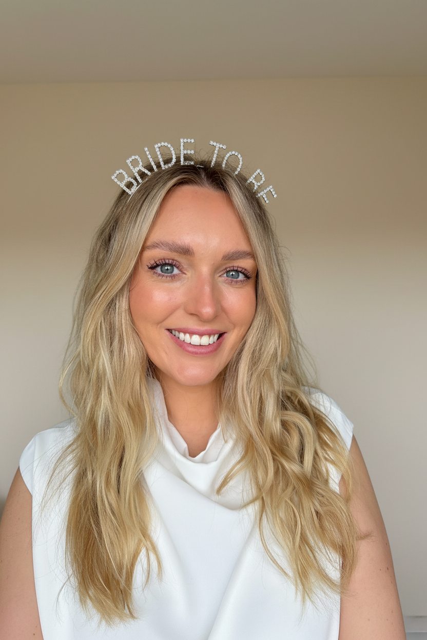 Bride To Be Rhinestone Silver Headband | Hair Accessory | Bridal