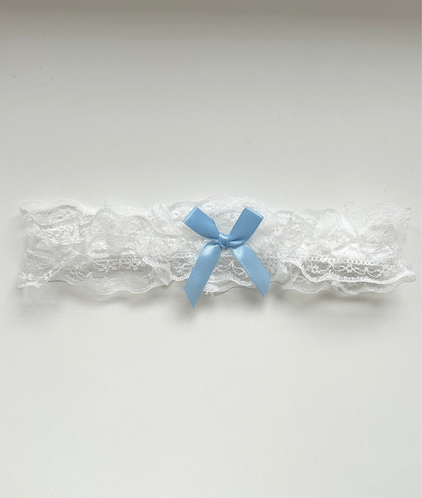 Bridal White & Something Blue Lace Garter