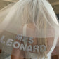 Personalised Bow Veil with Crystal Letter Embellishment | Bridal Hen Party Veil