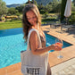 Wifey Crochet Lined Tote Beach Bag | Bridal Hen Wedding Honeymoon