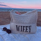 Wifey Crochet Lined Tote Bag | Bridal Hen Wedding Honeymoon