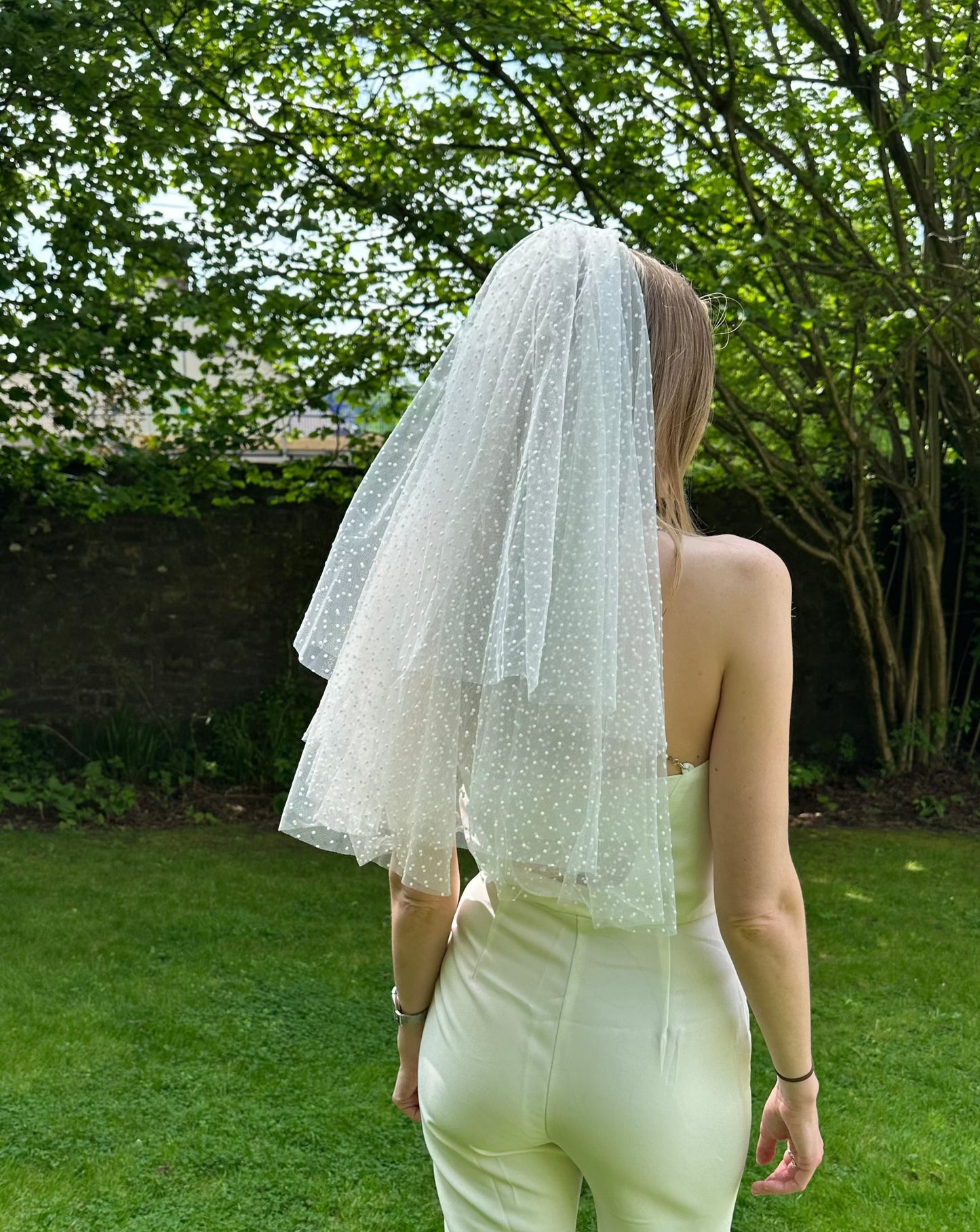 Polka Dot Double Layer Veil | Bridal Hen Party Veil