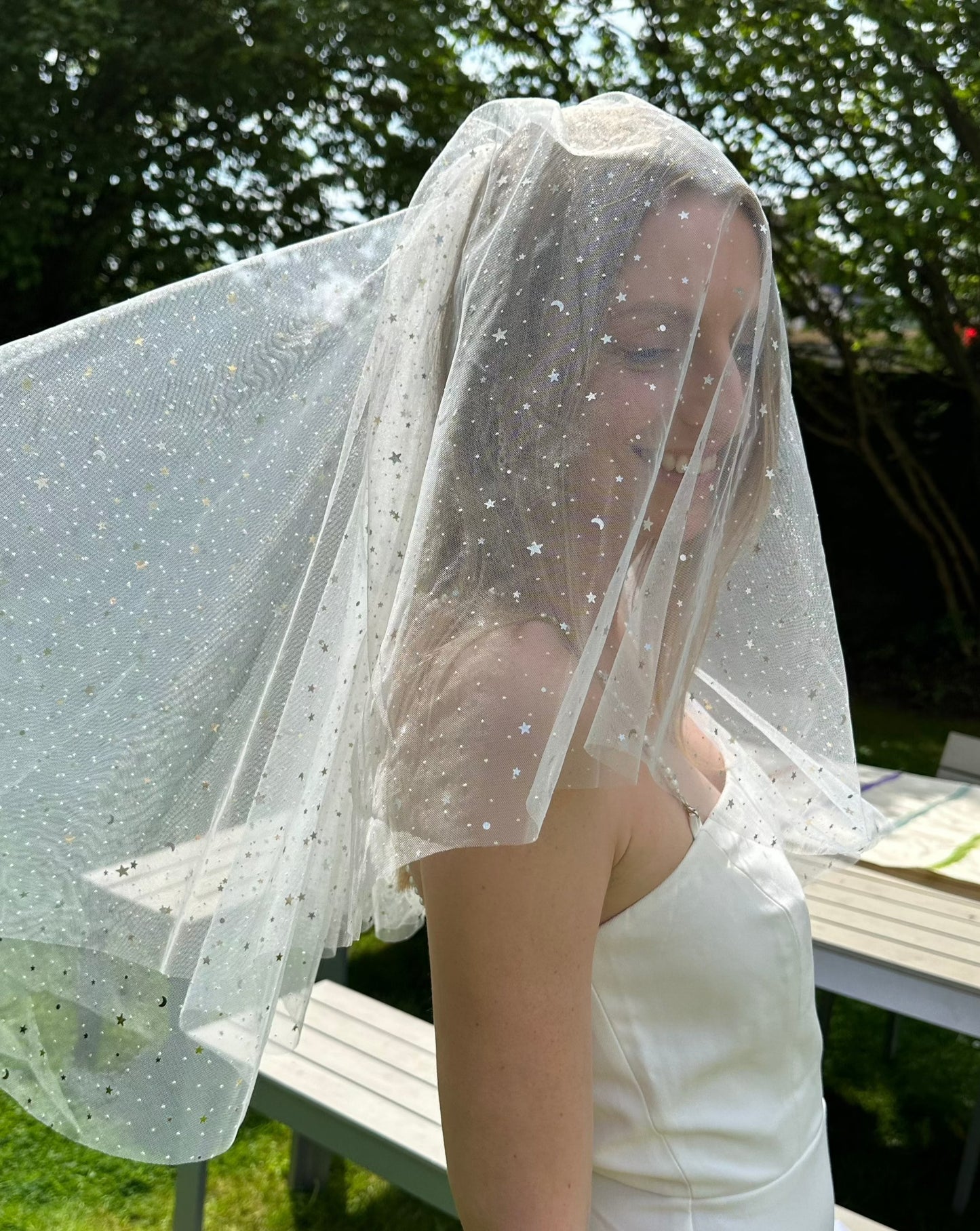 Mini Moon & Stars Veil | Bridal Hen Party Veil