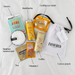 Labelled edit of your real Hanging to Banging flat lay