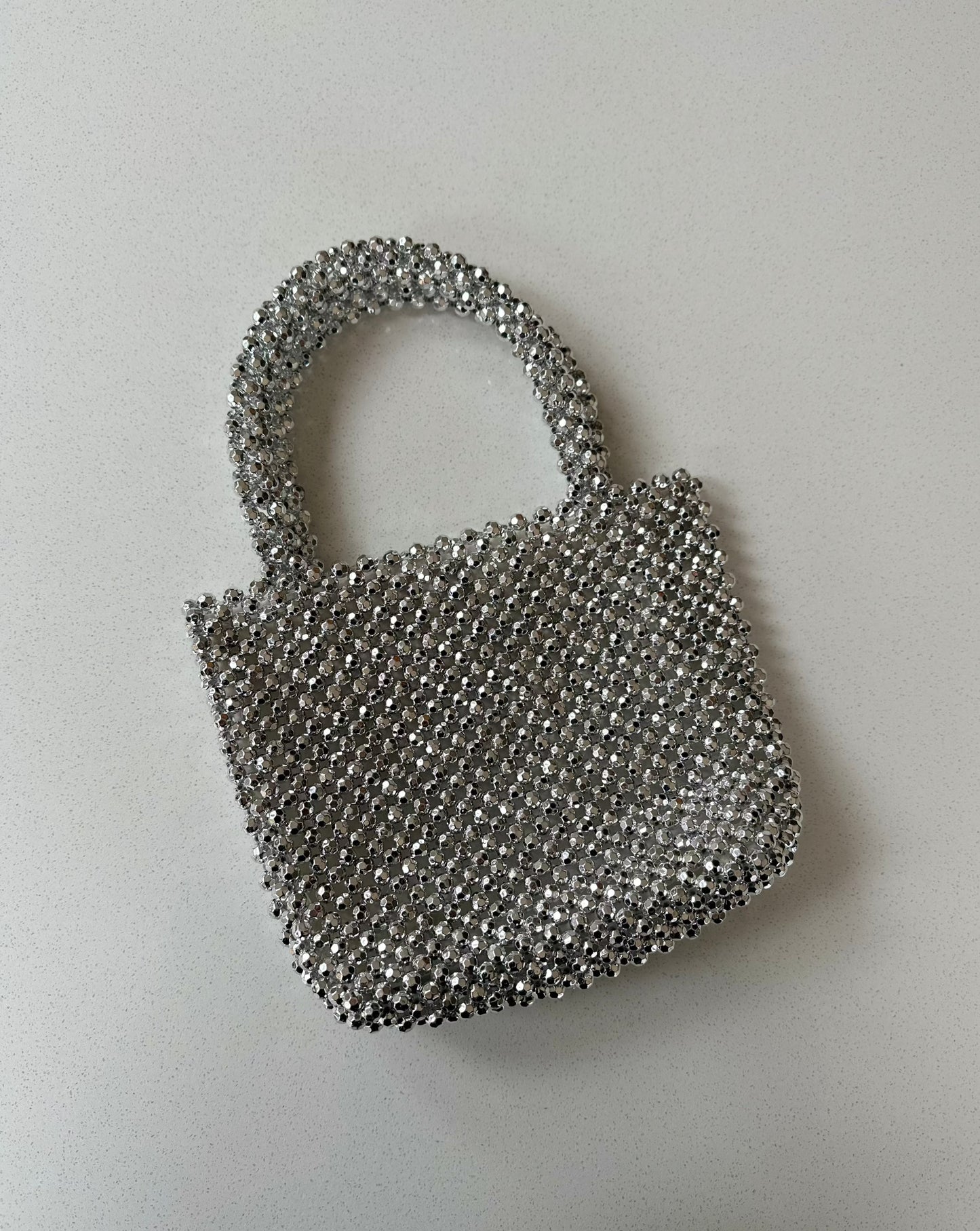 Silver Bead Sparkle Handbag | Bridal | Occasion Accessory