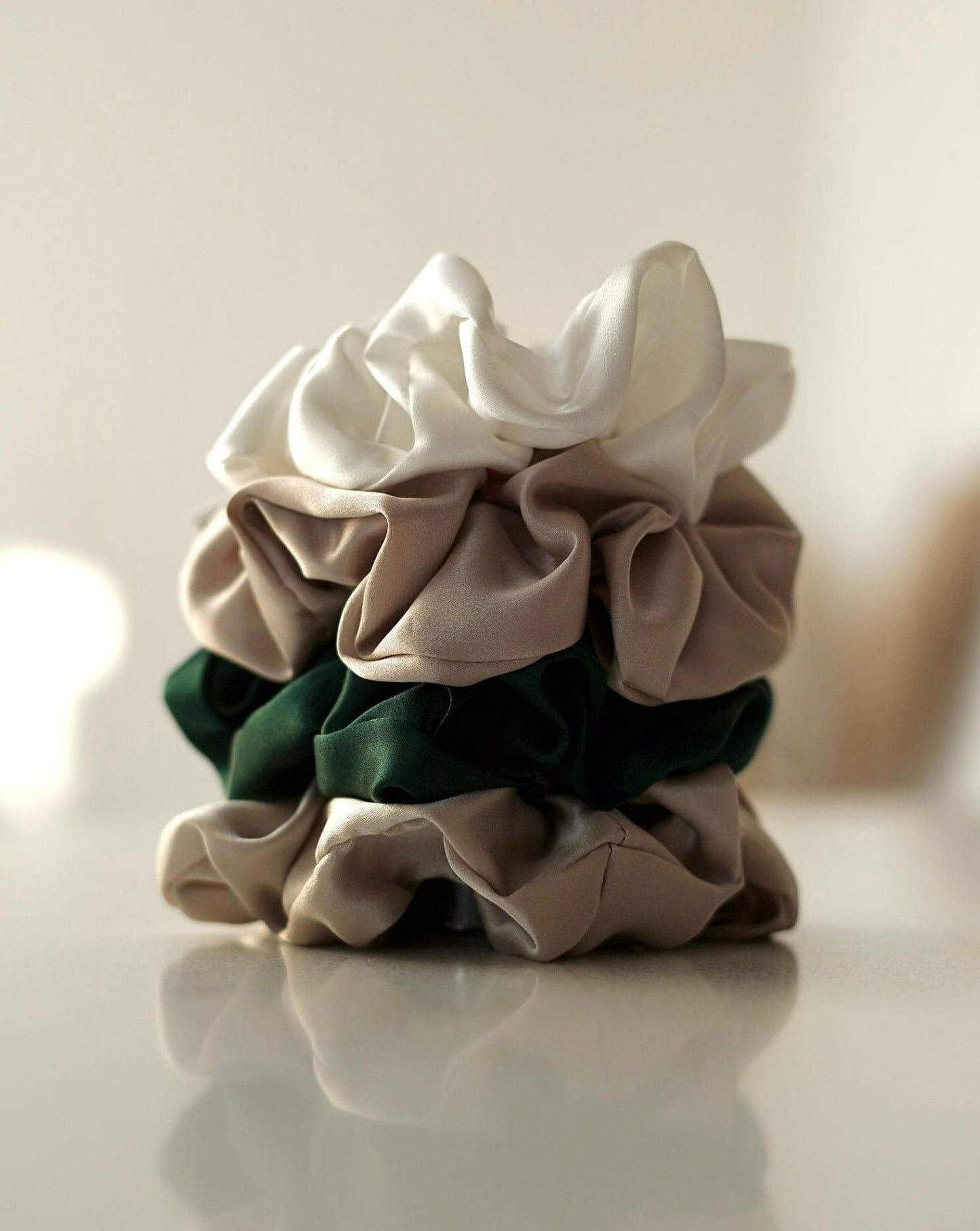 Pine Green Silk Scrunchie | Hair Accessory | Bridesmaid